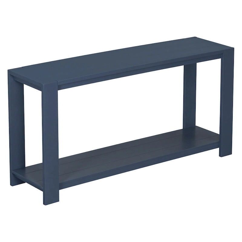 Distinctive Features of a Minimalist Console Table with Bottom Shelf and Four Legs, Suitable for Entryway, Hallway