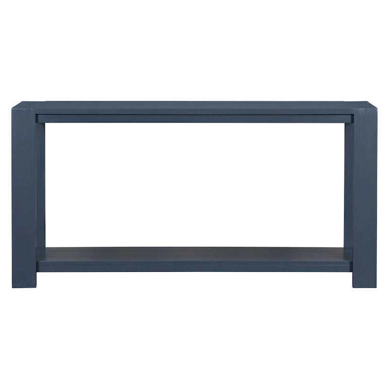 Distinctive Features of a Minimalist Console Table with Bottom Shelf and Four Legs, Suitable for Entryway, Hallway