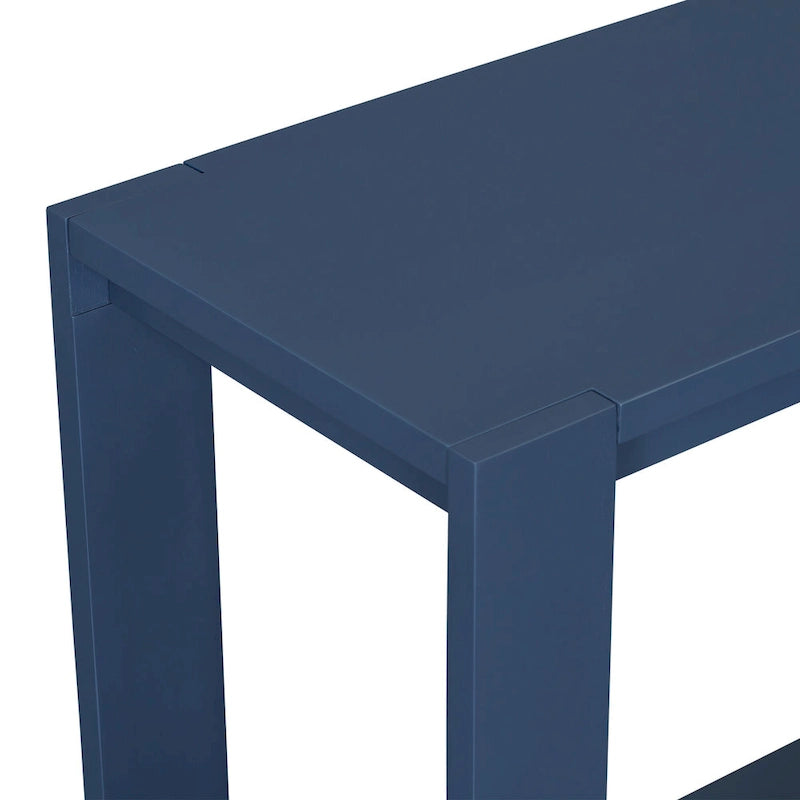 Distinctive Features of a Minimalist Console Table with Bottom Shelf and Four Legs, Suitable for Entryway, Hallway