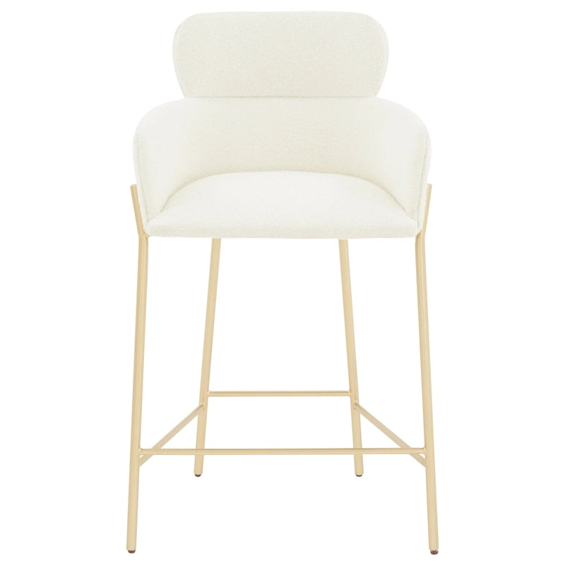 26-Inch Velvet Counter Stool, 23"W x 21"D x 38"H