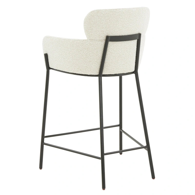 26-Inch Velvet Counter Stool, 23"W x 21"D x 38"H