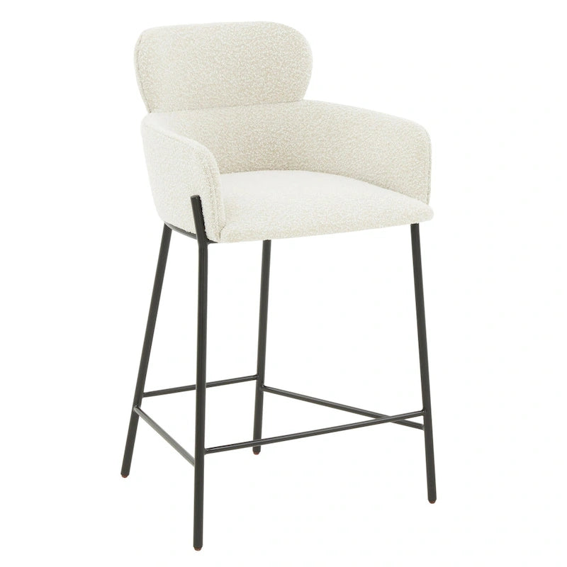 26-Inch Velvet Counter Stool, 23"W x 21"D x 38"H