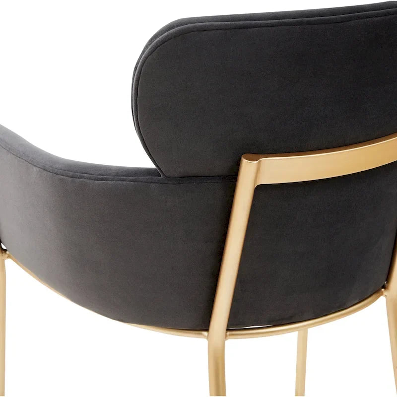 26-Inch Velvet Counter Stool, 23"W x 21"D x 38"H