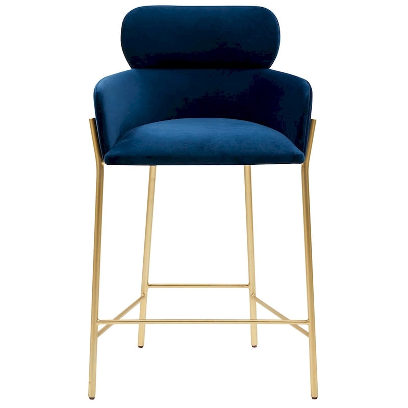 26-Inch Velvet Counter Stool, 23"W x 21"D x 38"H
