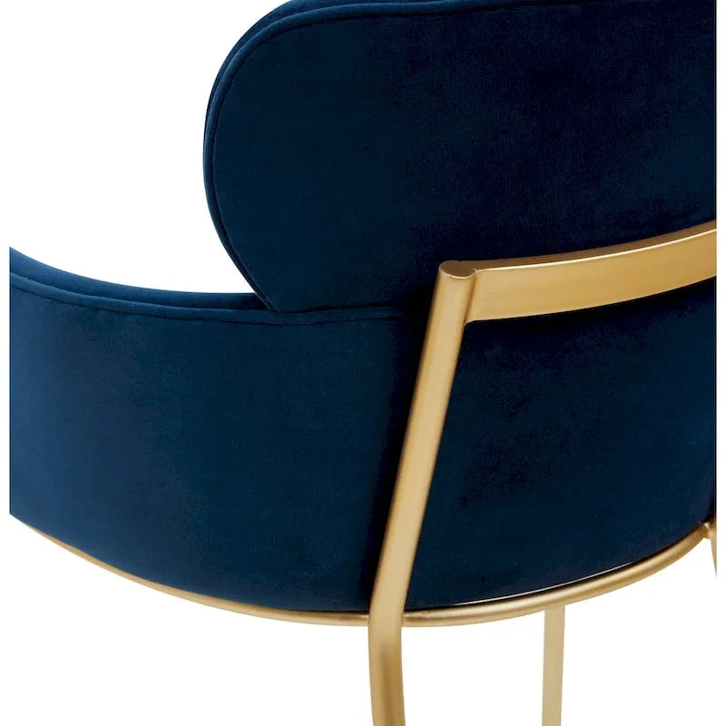 26-Inch Velvet Counter Stool, 23"W x 21"D x 38"H