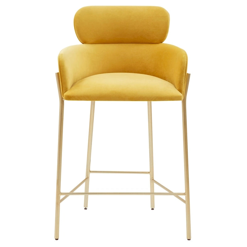 26-Inch Velvet Counter Stool, 23"W x 21"D x 38"H