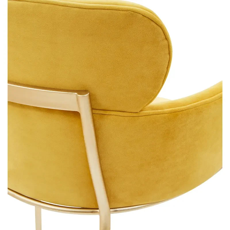 26-Inch Velvet Counter Stool, 23"W x 21"D x 38"H