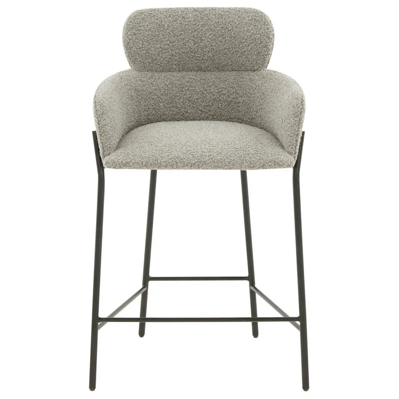 26-Inch Velvet Counter Stool, 23"W x 21"D x 38"H