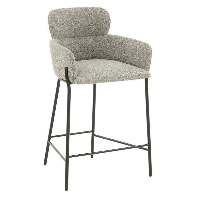 26-Inch Velvet Counter Stool, 23"W x 21"D x 38"H