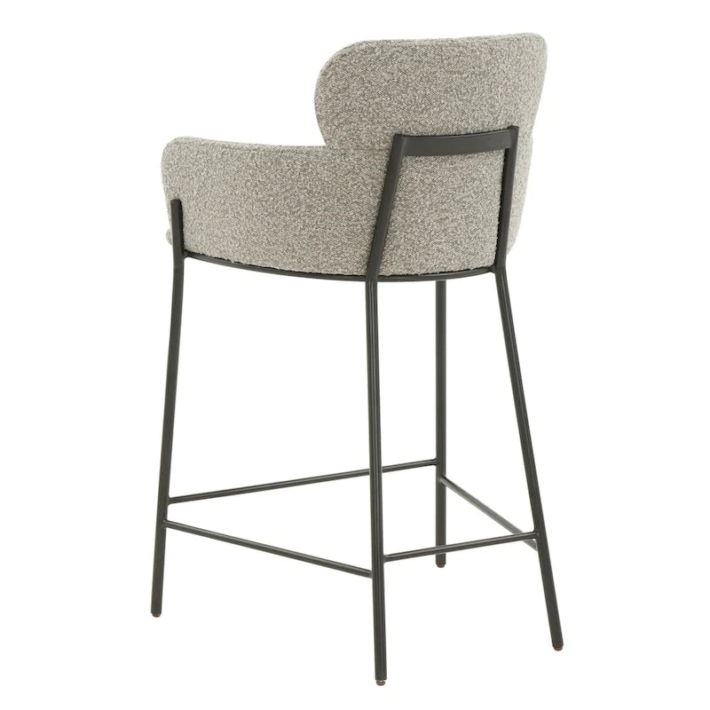 26-Inch Velvet Counter Stool, 23"W x 21"D x 38"H