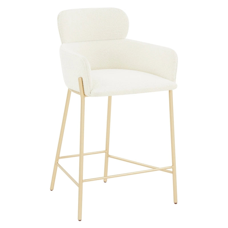 26-Inch Velvet Counter Stool, 23"W x 21"D x 38"H