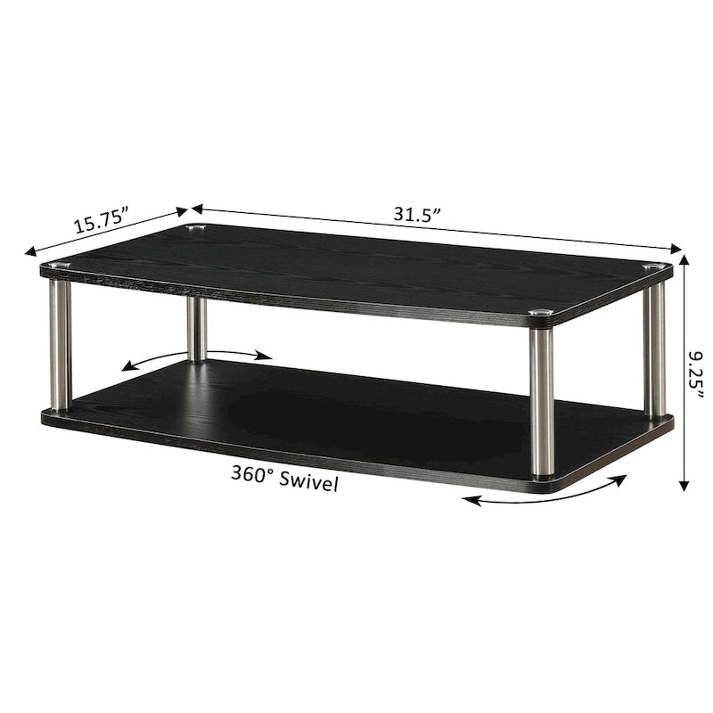 XL Double Tier 360° Swivel TV Riser for TVs up to 37 Inches