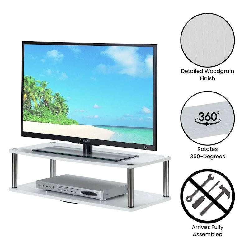 XL Double Tier 360° Swivel TV Riser for TVs up to 37 Inches
