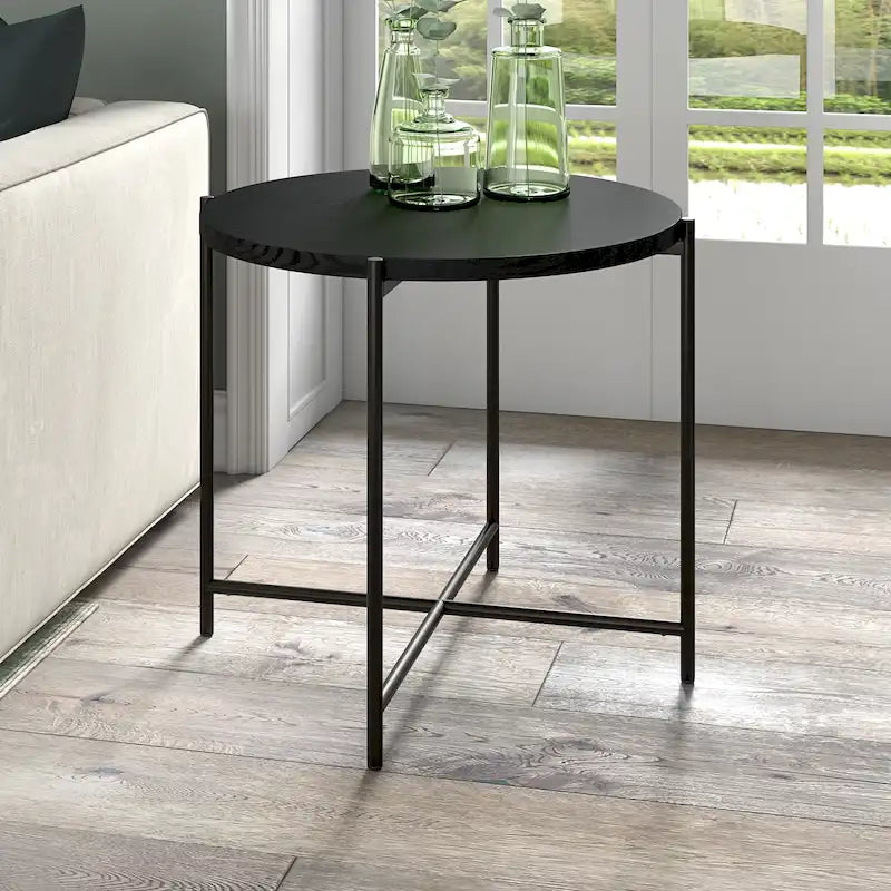 Round Side Table with MDF Top, 23.63" Wide