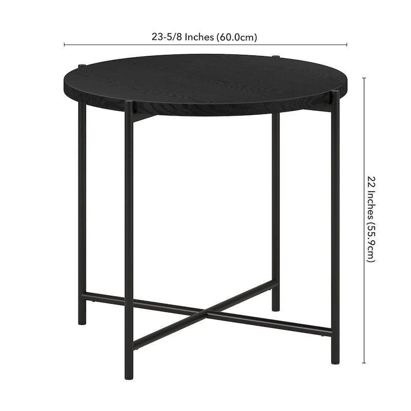 Round Side Table with MDF Top, 23.63" Wide
