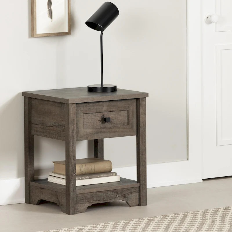 End Table with Drawer and Bottom Shelf