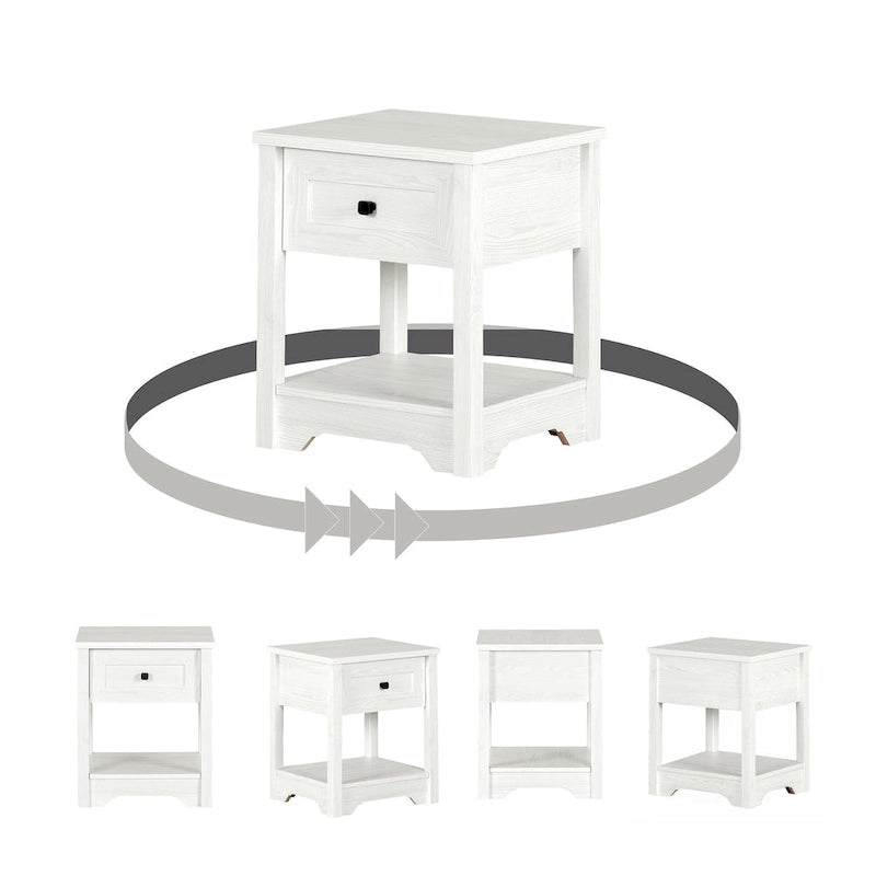 End Table with Drawer and Bottom Shelf