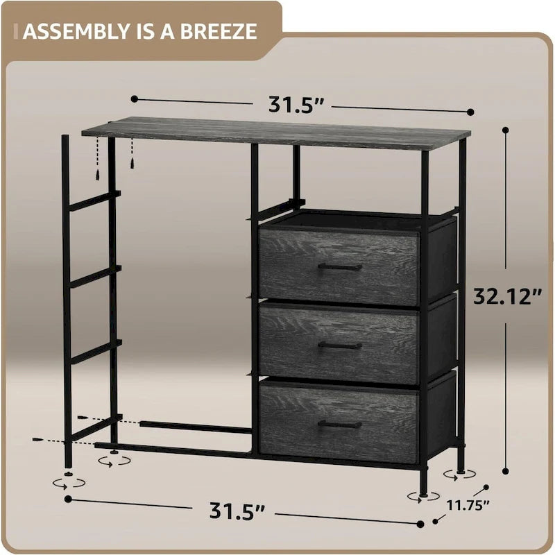 8-Drawer Fabric Dresser, Portable Chest of Drawers