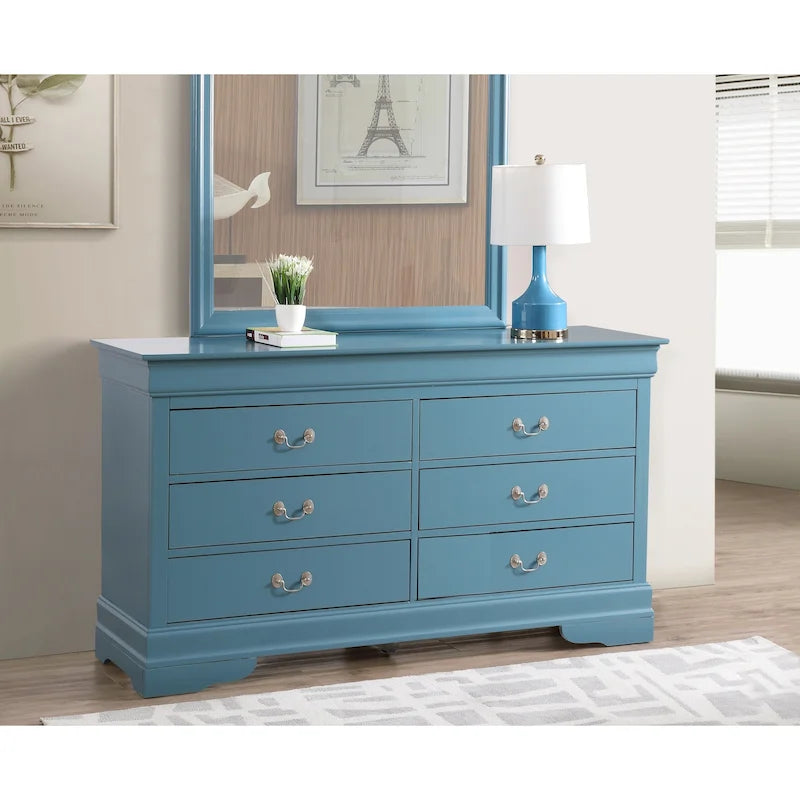 Bedroom Dresser with Real Wood Veneer and Dovetail Drawers