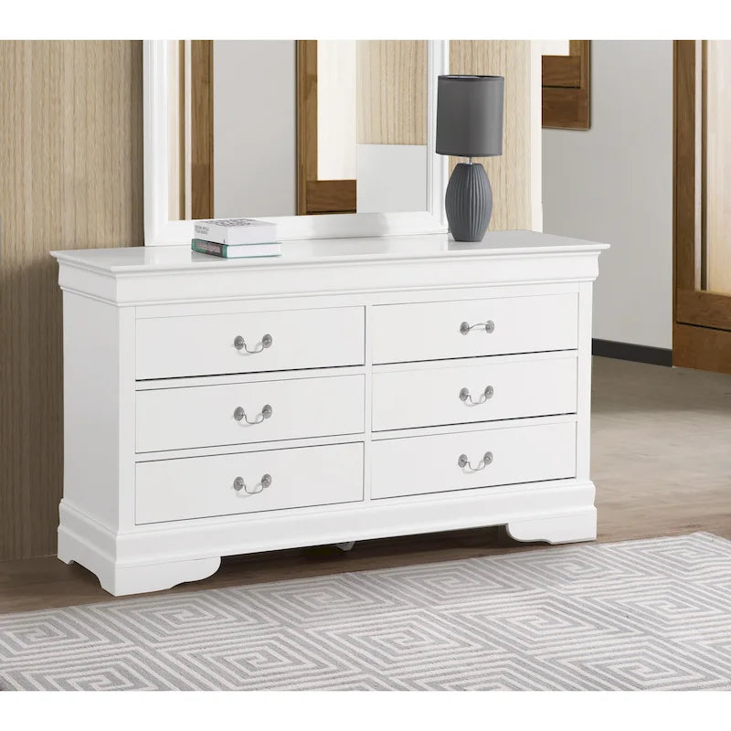 Bedroom Dresser with Real Wood Veneer and Dovetail Drawers