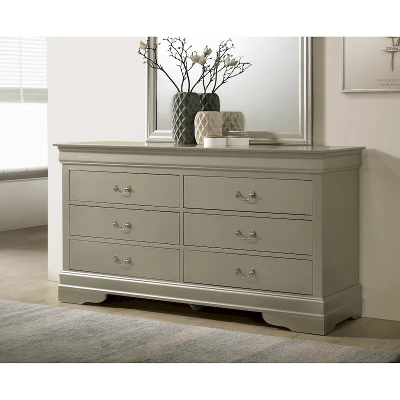 Bedroom Dresser with Real Wood Veneer and Dovetail Drawers