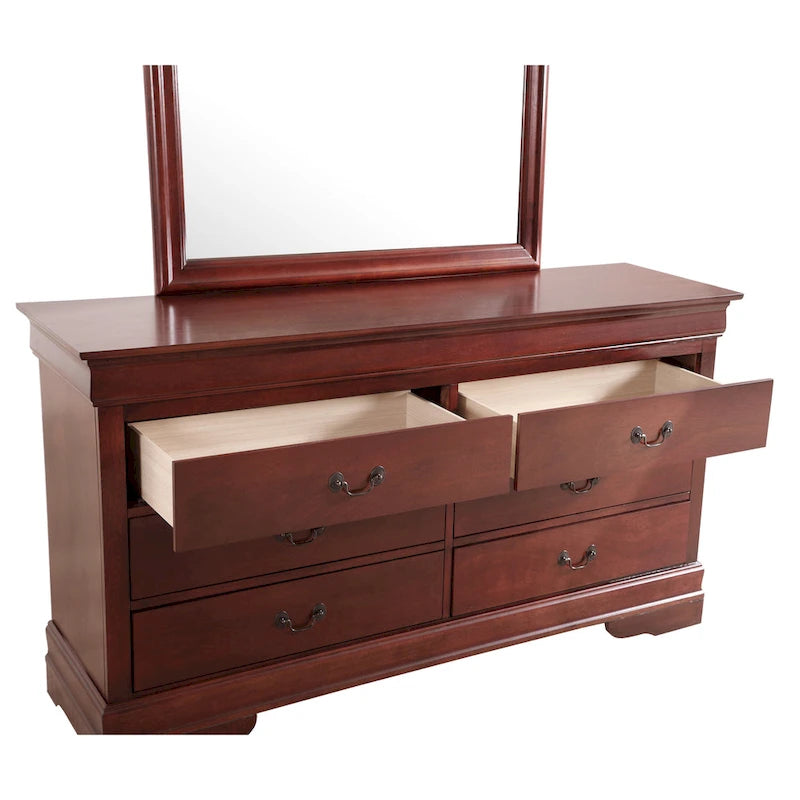 Bedroom Dresser with Real Wood Veneer and Dovetail Drawers