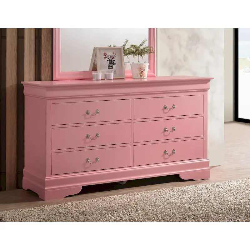 Bedroom Dresser with Real Wood Veneer and Dovetail Drawers