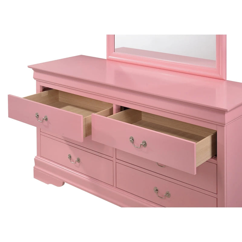 Bedroom Dresser with Real Wood Veneer and Dovetail Drawers