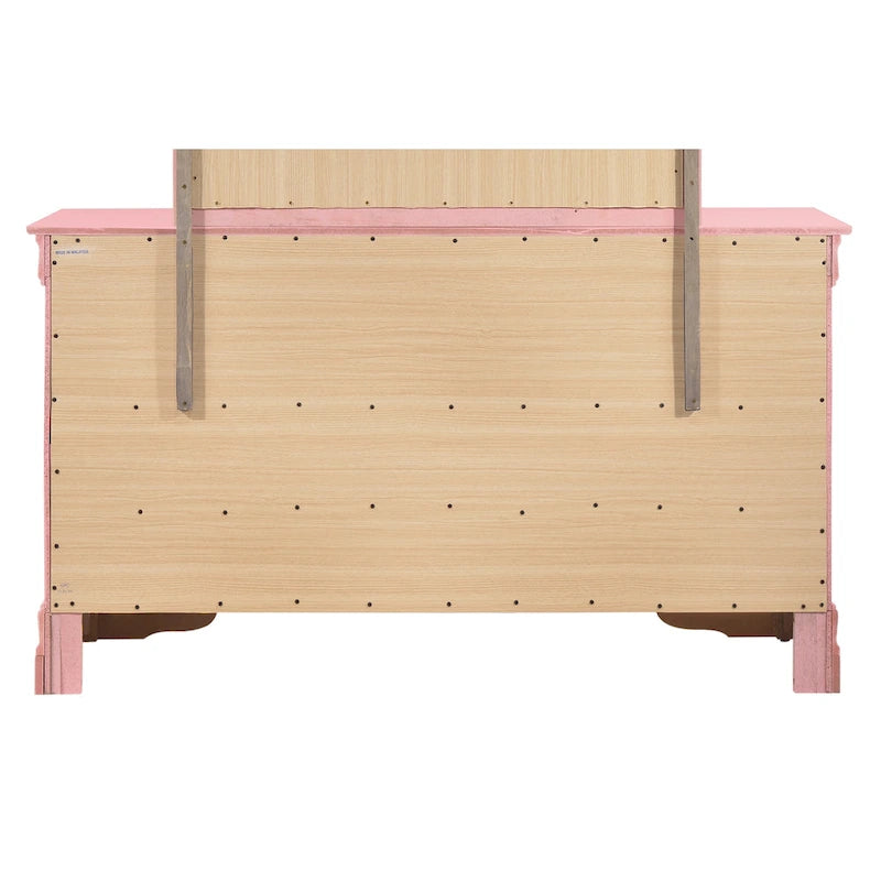 Bedroom Dresser with Real Wood Veneer and Dovetail Drawers