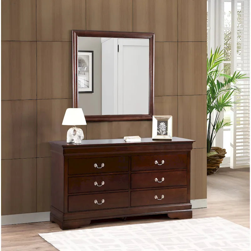 Bedroom Dresser with Real Wood Veneer and Dovetail Drawers