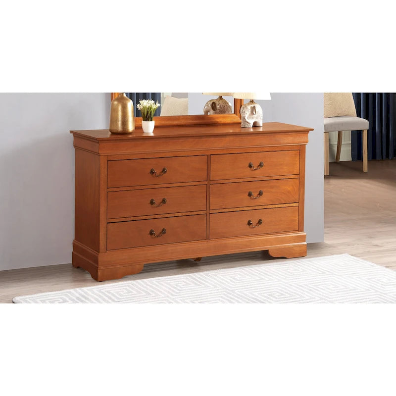Bedroom Dresser with Real Wood Veneer and Dovetail Drawers