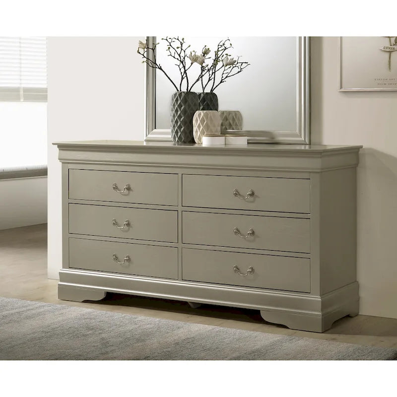 Bedroom Dresser with Real Wood Veneer and Dovetail Drawers