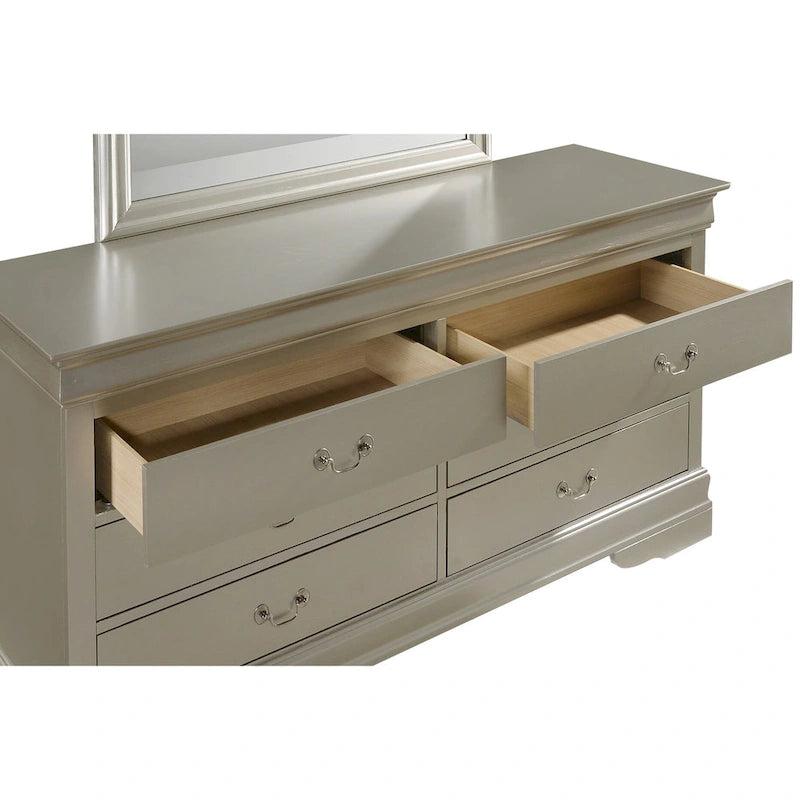 Bedroom Dresser with Real Wood Veneer and Dovetail Drawers