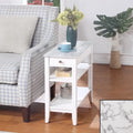 1-Drawer Chairside End Table with Shelves