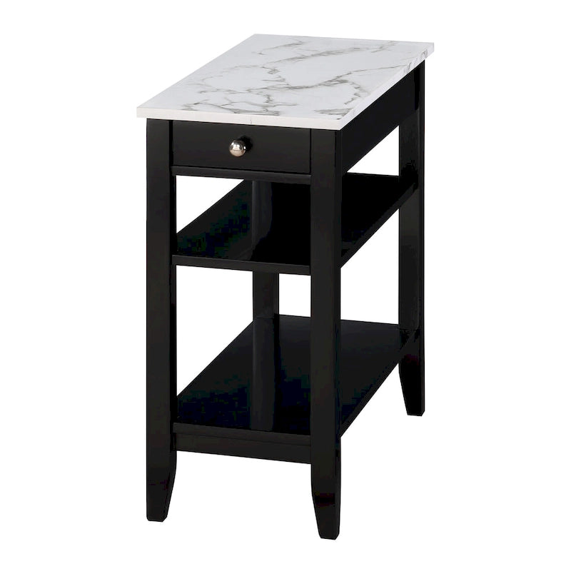 1-Drawer Chairside End Table with Shelves