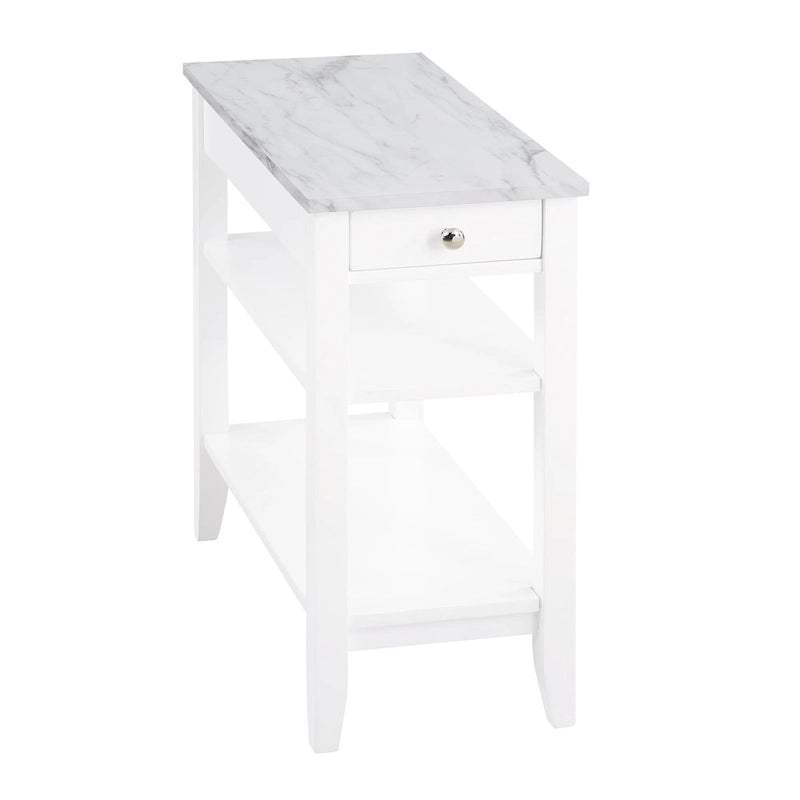 1-Drawer Chairside End Table with Shelves