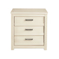 Rustic Pine 3-Drawer Nightstand with Antique Grey Finish