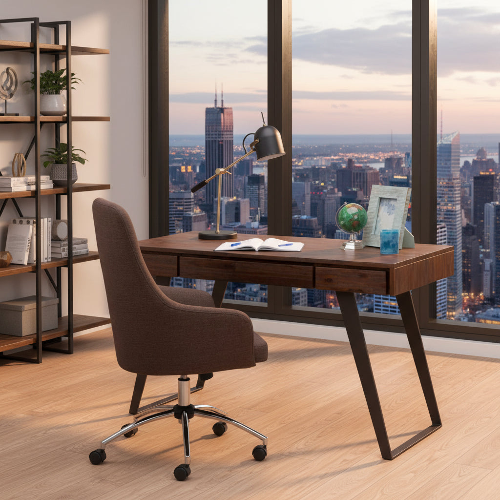 WYNDENHALL Mitchell Modern Industrial 54 inch Wide Desk