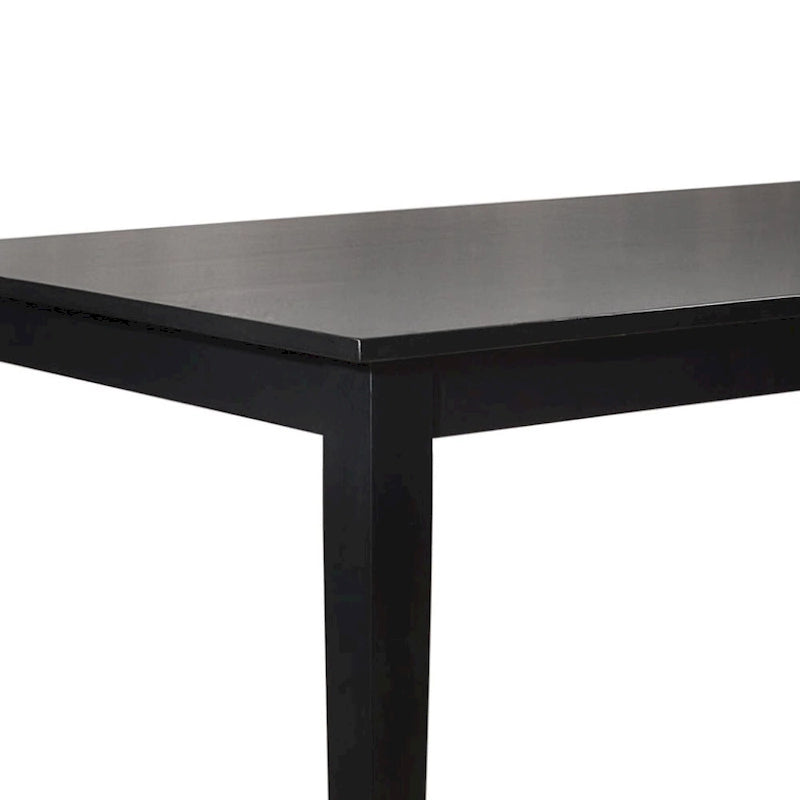Black Mission-Style Dining Table, 60"L x 36"W x 30"H