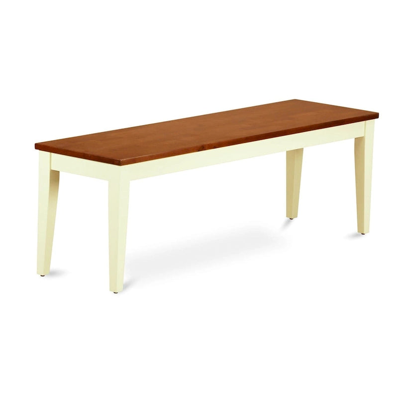 Dining Room Bench with Wood Seat, 54x15x17 Inch