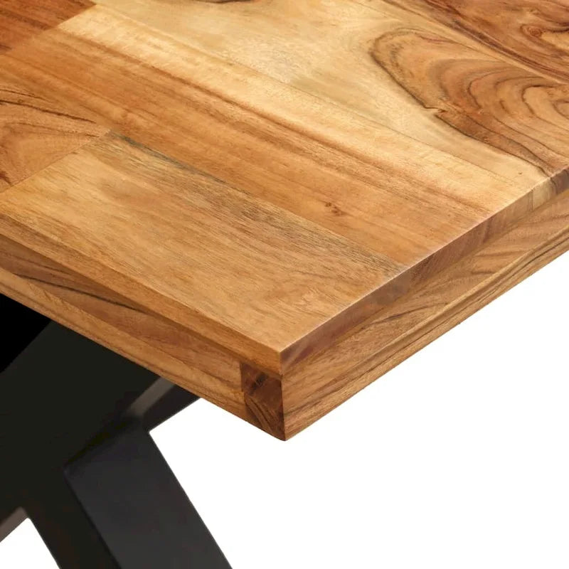 Solid Acacia and Mango Wood Dining Table, 70.9" x 35.4" x 29.9"