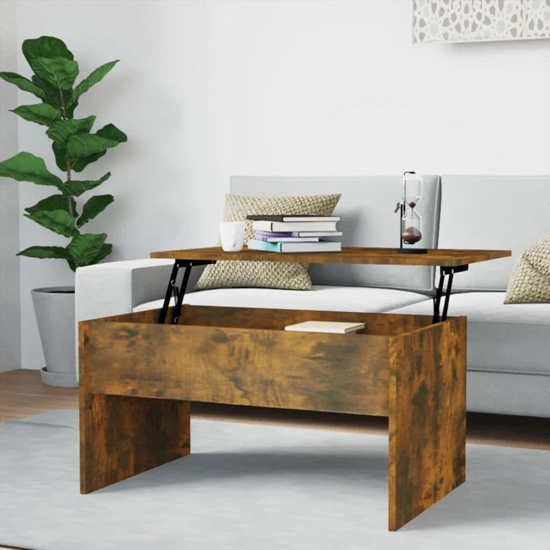 Lift-Top Coffee Table with Hidden Storage, 31.5" x 19.9" x 16.3"
