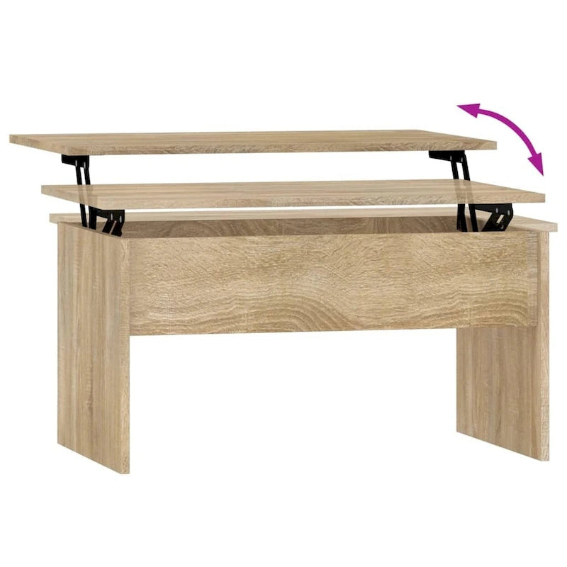 Lift-Top Coffee Table with Hidden Storage, 31.5" x 19.9" x 16.3"