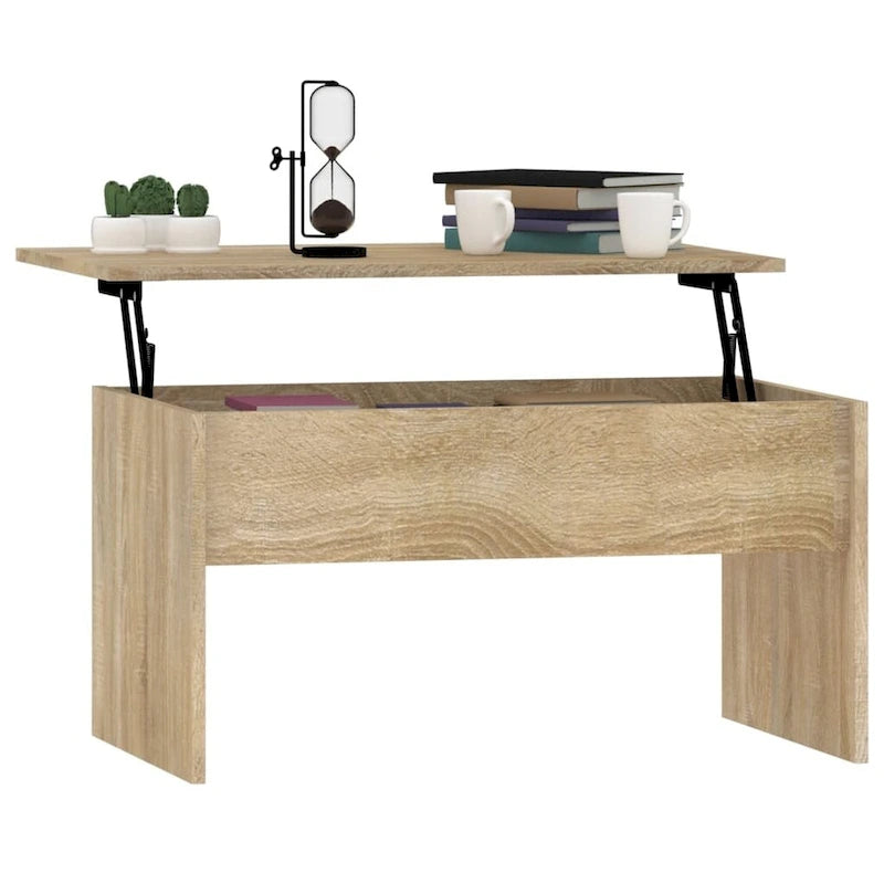 Lift-Top Coffee Table with Hidden Storage, 31.5" x 19.9" x 16.3"