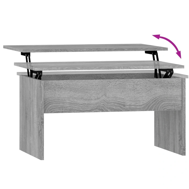 Lift-Top Coffee Table with Hidden Storage, 31.5" x 19.9" x 16.3"