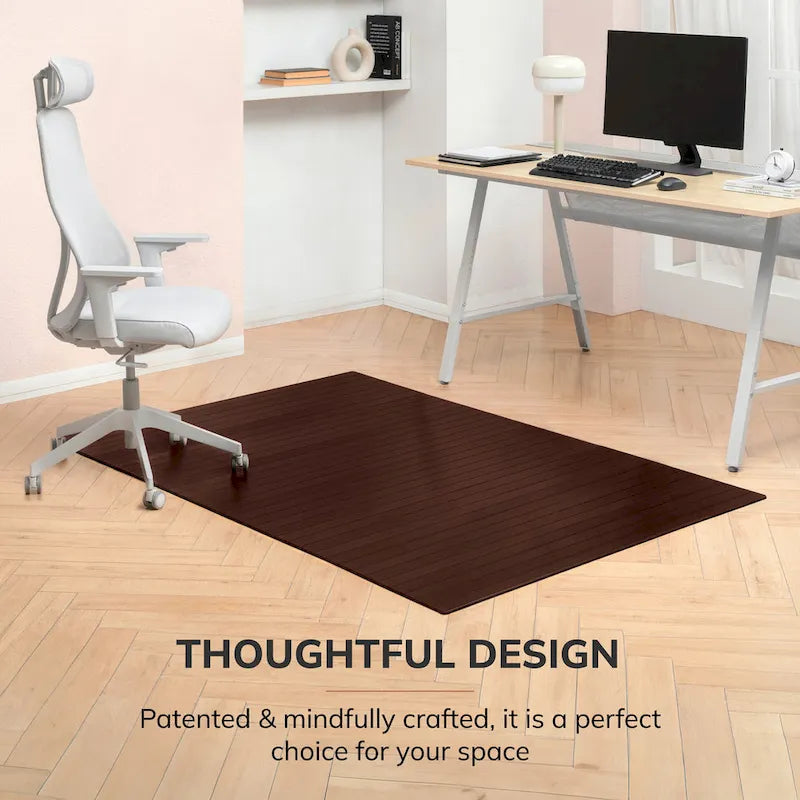 Bamboo Rectangular Chair Mat, 72" x 48"