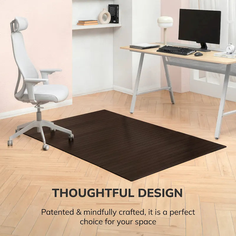 Bamboo Rectangular Chair Mat, 72" x 48"