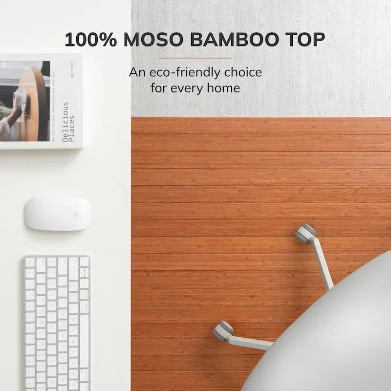 Bamboo Rectangular Chair Mat, 72" x 48"