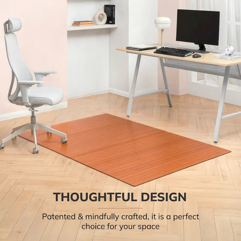 Bamboo Rectangular Chair Mat, 72" x 48"