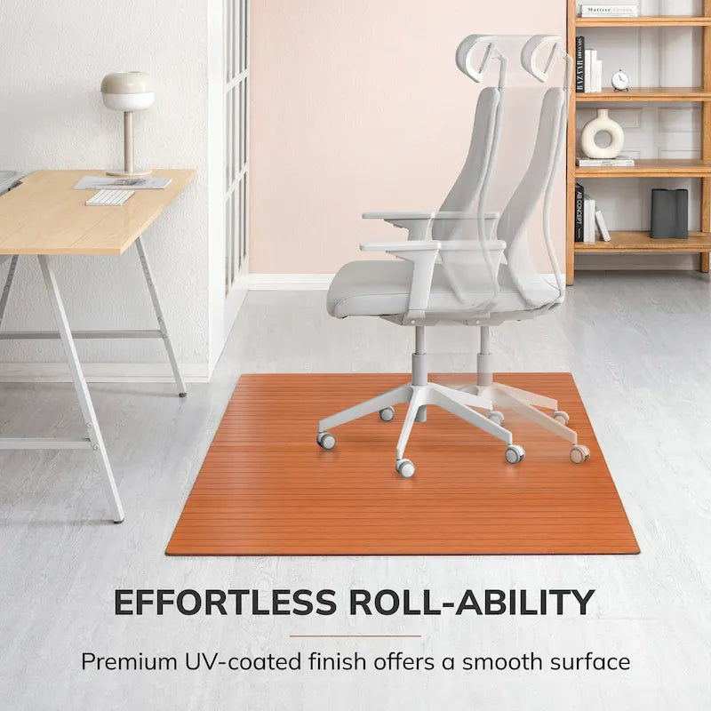 Bamboo Rectangular Chair Mat, 72" x 48"